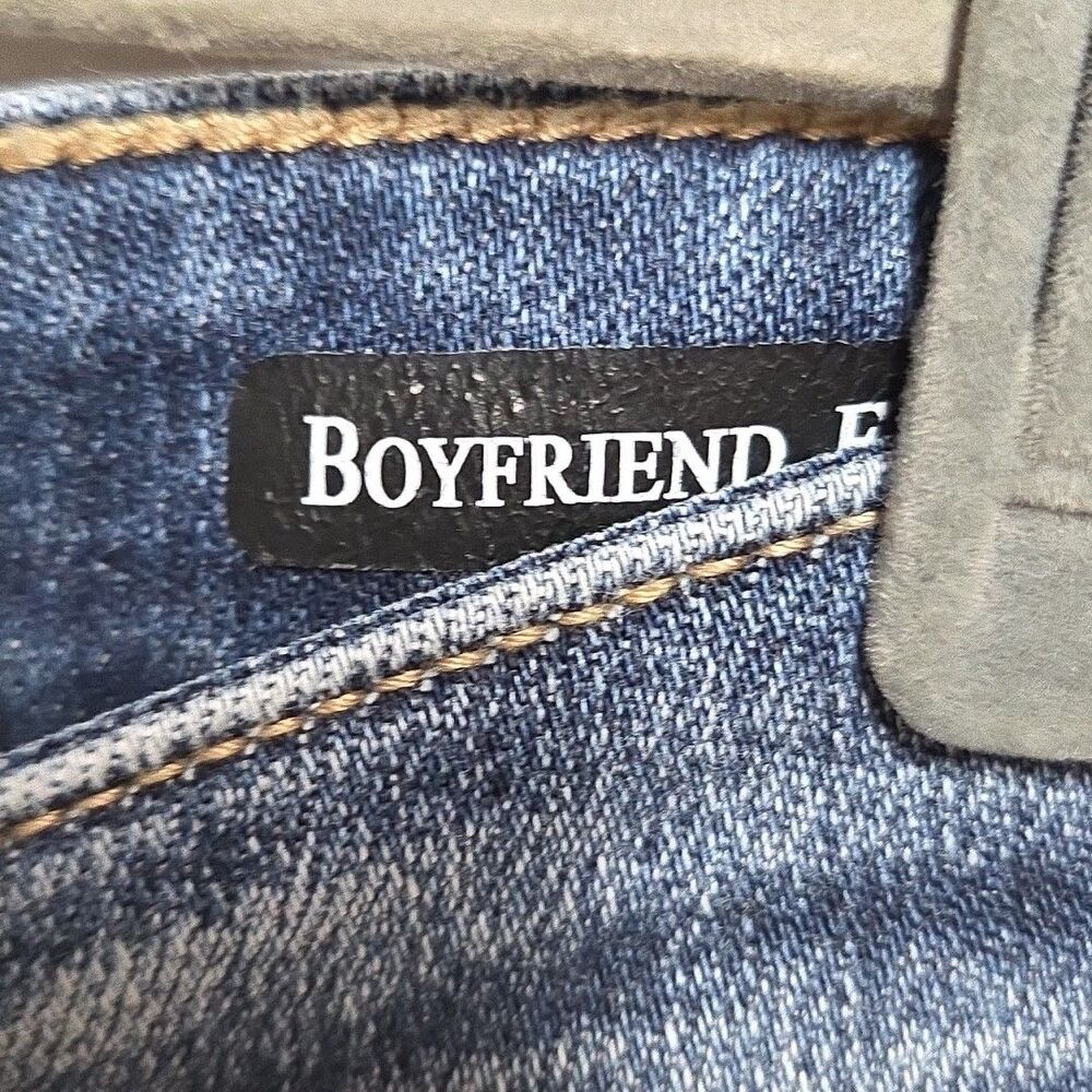 Judy Blue Jeans Women's 7/28 Blue Boyfriend Fit Ripped Distressed Splattered EUC - Picture 4 of 9